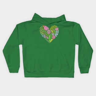 Botanical Heart summer Kids Hoodie